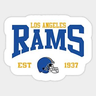 Retro Rams Football Sticker